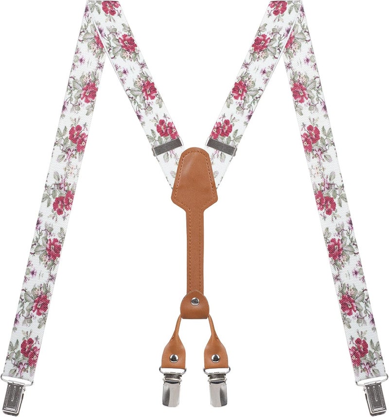 Action Ward Store Women's Suspenders - 1" Width - Y Back 4 Clip Skinny Ladies Suspenders - Image 1